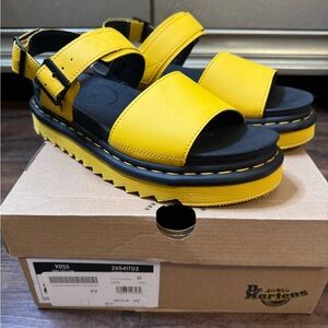 Dr. Martens Bold Yellow Black Sandals